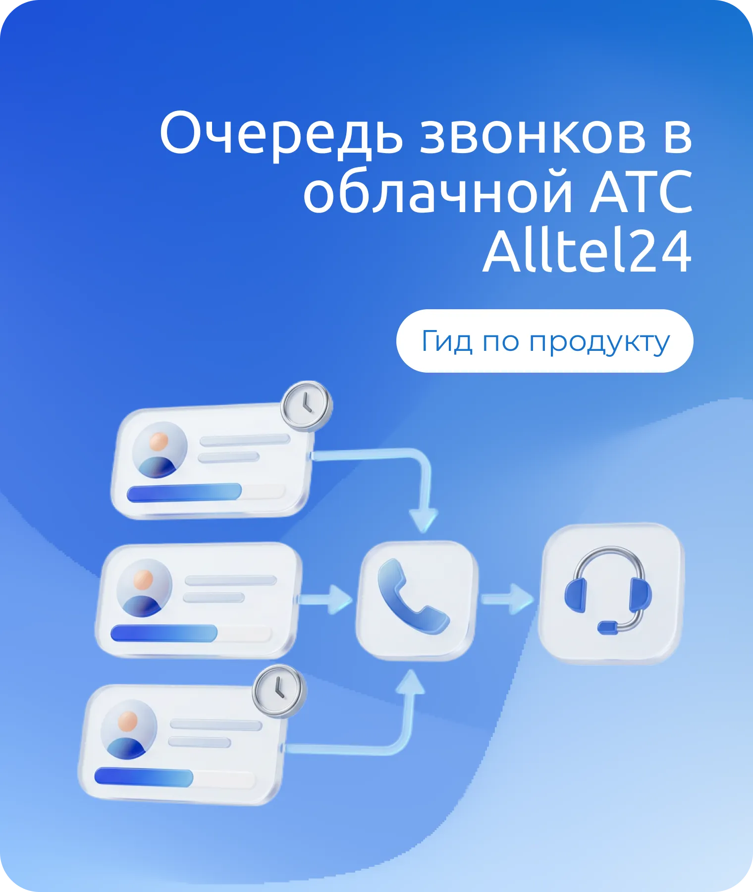 Очередь звонков в облачной АТС Alltel24: как настроить распределение звонков