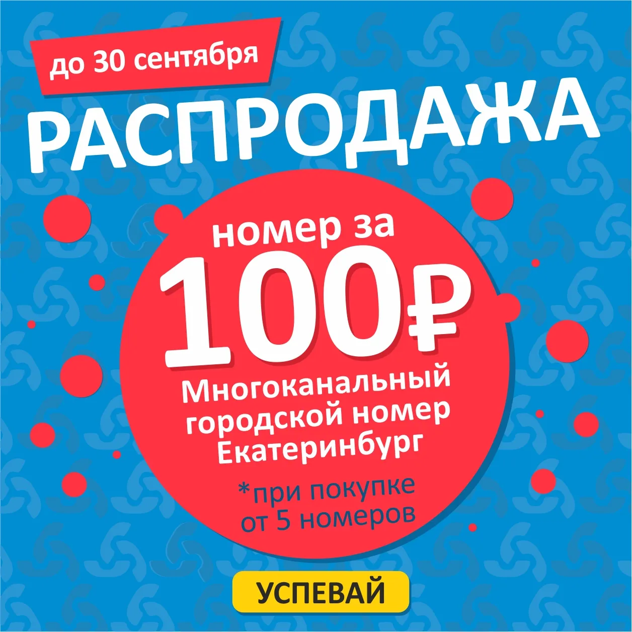 Городские номера по 100!