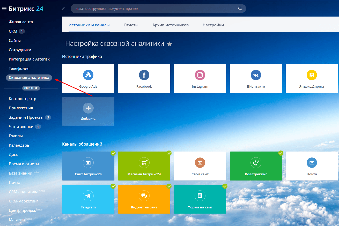 Источники обращений