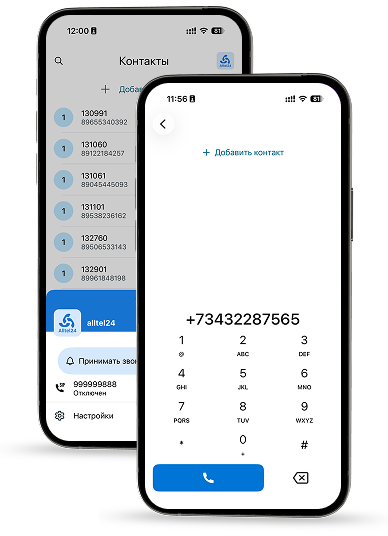 Интерфейс мобильного приложения Alltel24
